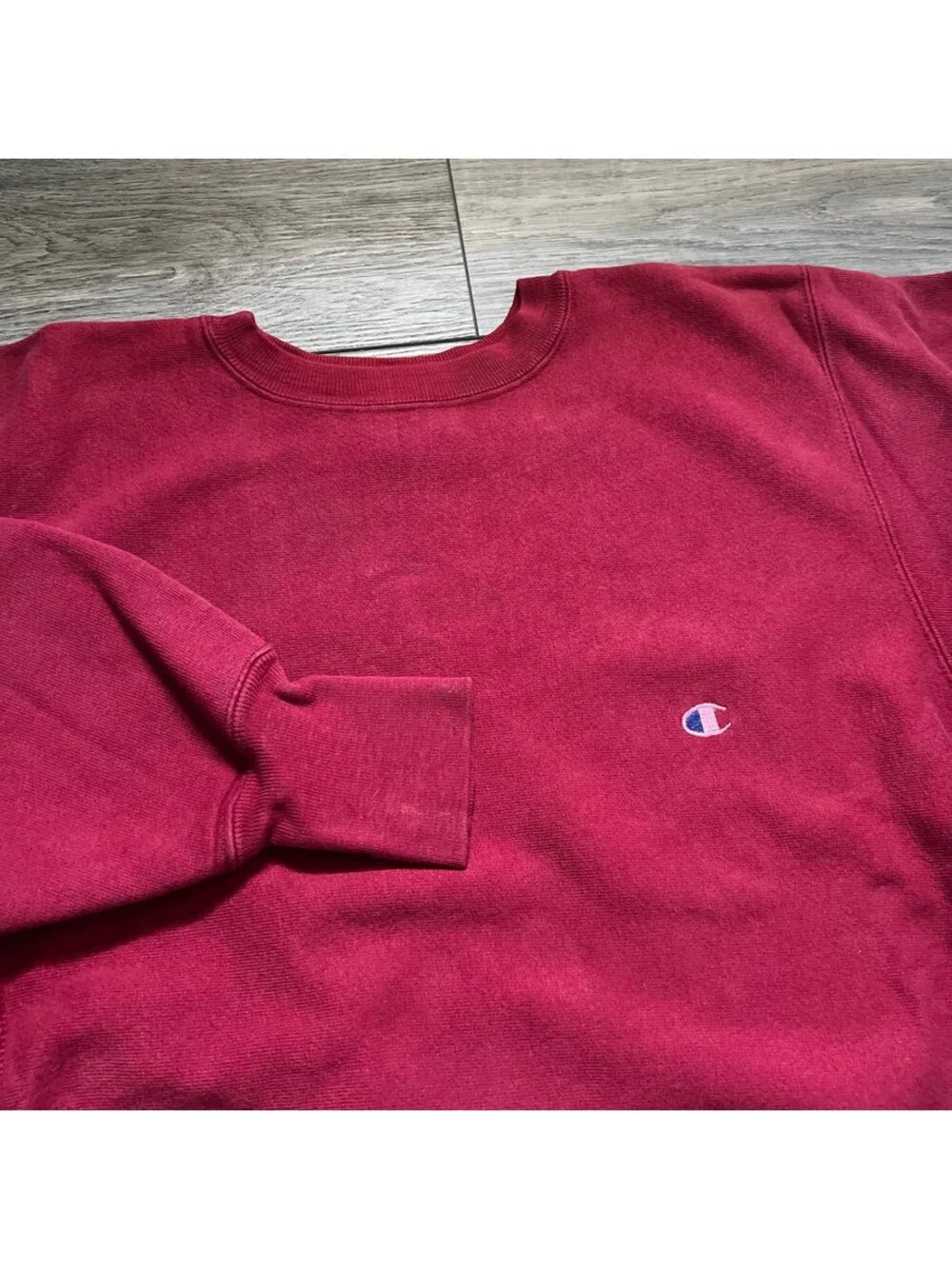 Vintage Champion Men's L Reverse Weave Crewneck Sweatshirt Red Made In USA